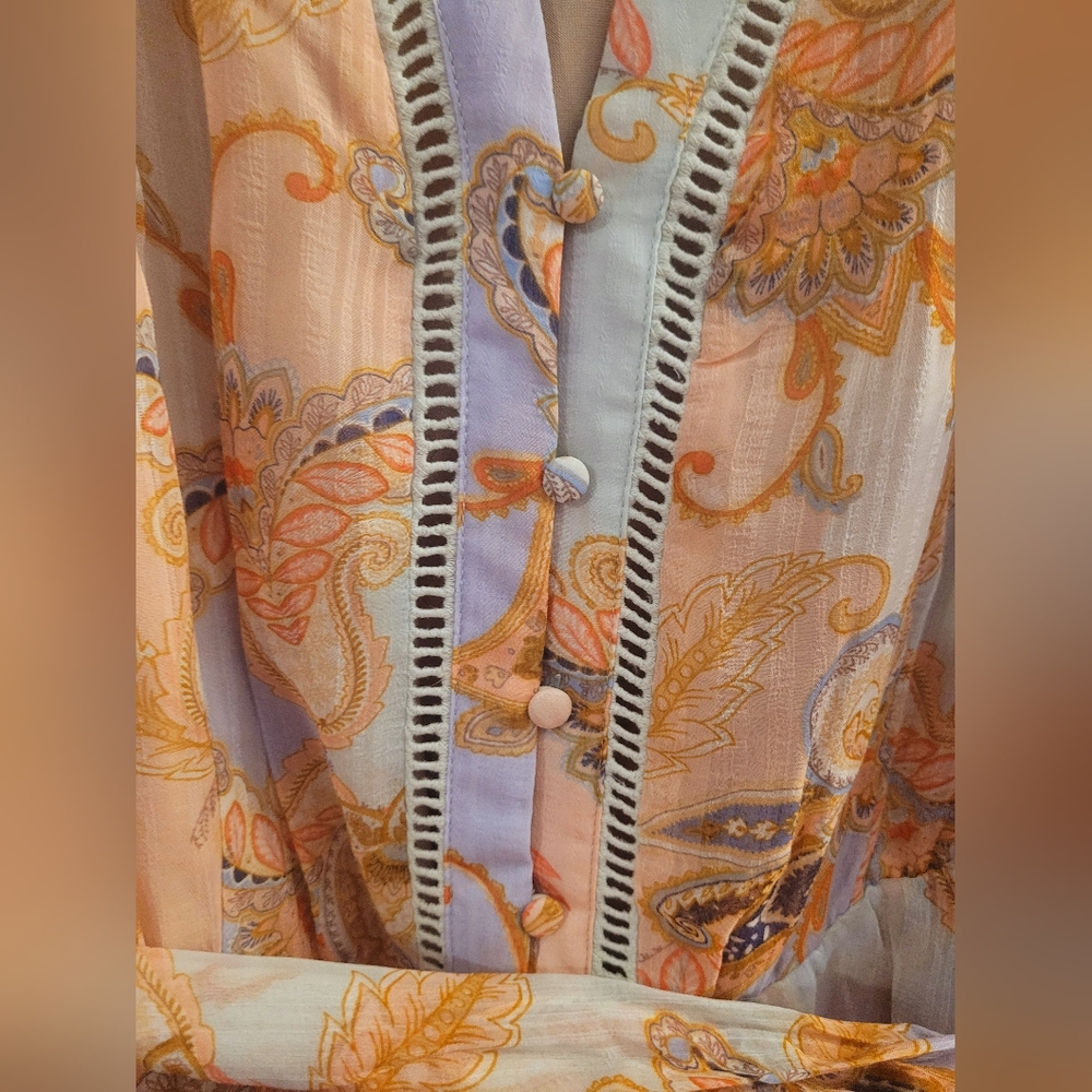 🥭🪻City Chic Pastel Floral Midi Dress - Picture 4 of 16